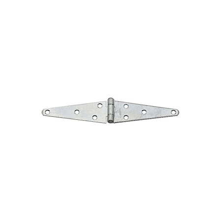 National Hardware N128-017 Strap Hinge, 1.85in W Frame Leaf, 4.77in H Frame Leaf, 0.09in Thick Leaf, Steel, Zinc 128017282BC