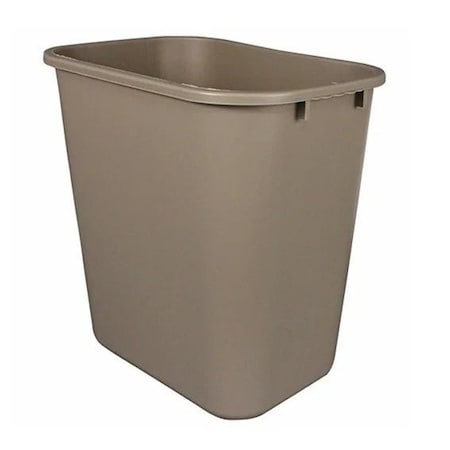 Impact Soft-Sided Plastic 28 Quart WasteBasket No Pinch'm - Beige - 12/Case, 12PK 7702-15