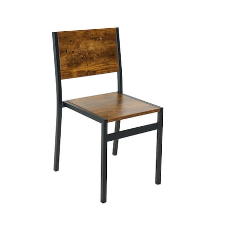 Bfm Seating Chester Chair - Vintage Walnut Relic Seat & Back - Steel Frame - Sand Black 102CVWR-SB