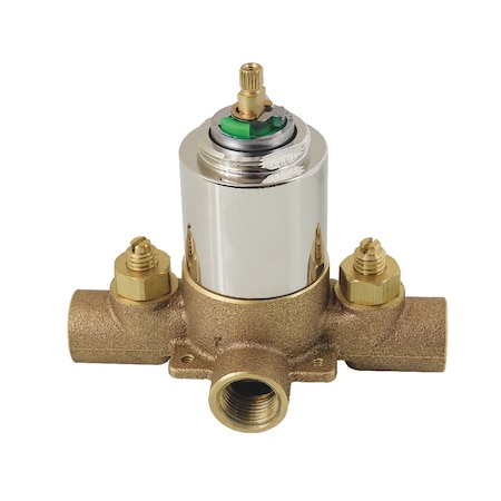 Kingston Brass Pressure Balanced Rough-In Tub and Shower Valve with Stops, Polished Nickel KB656V