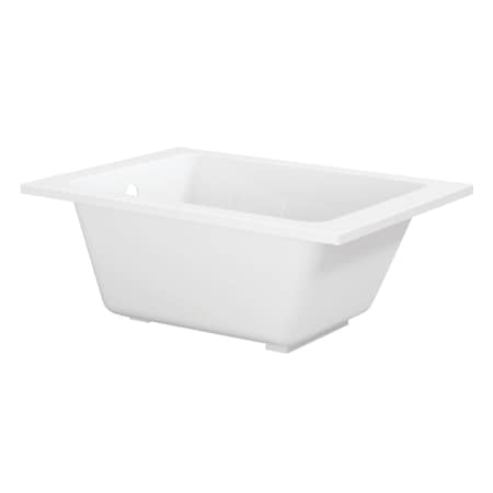 Kingston Brass 48" Acrylic Rectangular Drop-In Tub with Anti-Skid Surface, Glossy White VTPN483419T