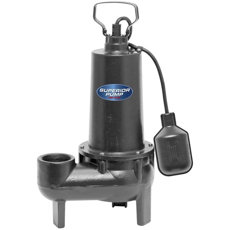 Superior Pump 1/2 HP 4800 gph Cast Iron Tethered Float Switch Sewage Pump 93501
