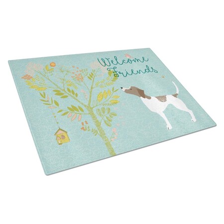 Carolines Treasures Welcome Friends Pointer Glass Cutting Board, Large BB7598LCB