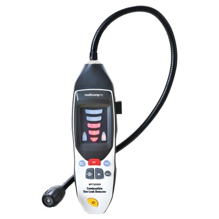Multicomp Pro Gas Leak Detector, 0-10000ppm Methane, Flexible Probe 16/400mm Length, 5 Red LEDs MP780969