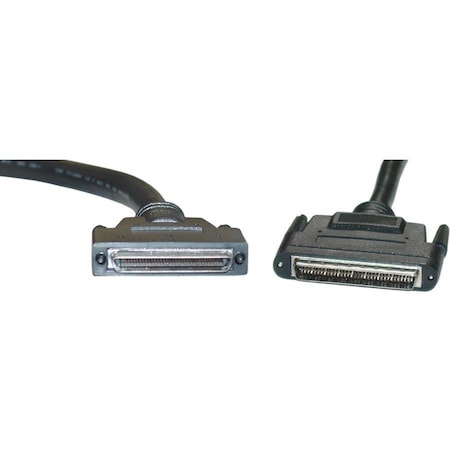 Cable Wholesale SCSI III Cable, VHDCI 68 (0.8mm) Male to HPDB68 (Half Pitch DB68) Male, Offset Orientation, 6 foot 10N3-01106