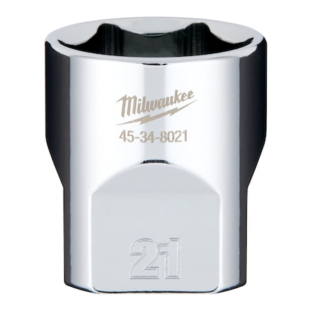 Milwaukee Tool SktExtension, Chr, 6P21mm, Chrm, 0.375in 45-34-8021