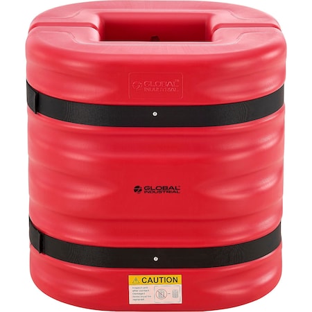 Global Industrial Column Protector, 10" Opening, 24" High, Red 670829RD
