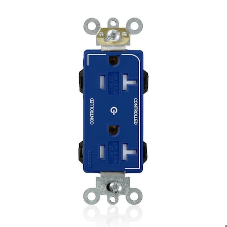 Leviton Straight Blade Receptacle, 5-20R, 20 A, 125V AC, Flush Mount, Self-Grounded MT163-2BU