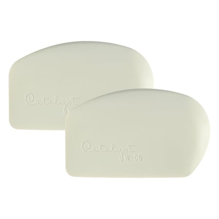 Princeton Catalyst Tool Wedge, Silicone, Mixed Media, White, Size 6, 2PK PW06