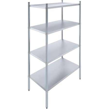 Amgood 4 Tier Galvanized Steel Dry Storage Unit. 24 in. x 43 in. x 72 in. 4GS-2443-Z