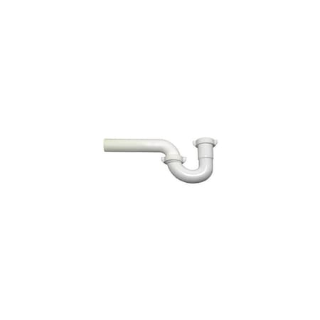 Master Plumber Lavatory/Kitchen Wall Drain Trap, White Plastic 480-137