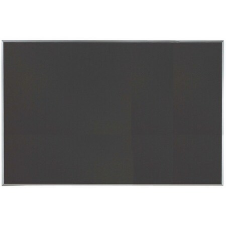 Aarco Designer ''Black'' Fabric Bulletin Board w/ a Clear Satin Anodized Aluminum Frame, 48''Hx72''W DF4872028