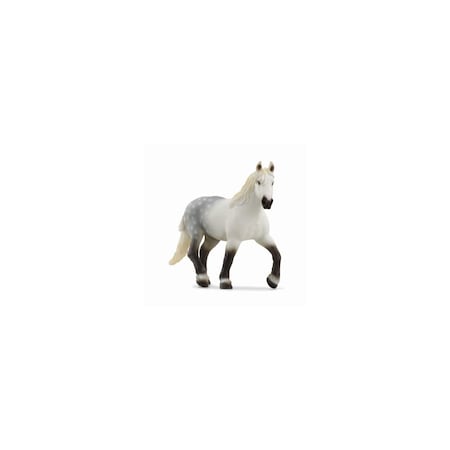 Schleich North America Percheron Mare, White & Black, Ages 3 & Up. 13971
