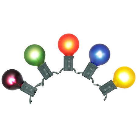 Vickerman Twinkle Green Wire E12 12 in. Spacing Light Set with Multi-Colored Lights V145540