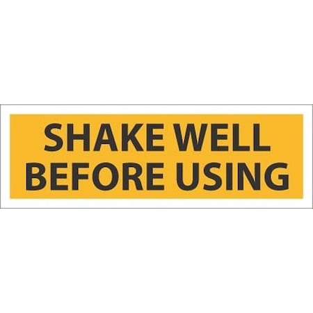 Accuform Shake Well Label 2x6 BK/OR LARQ862327AB11