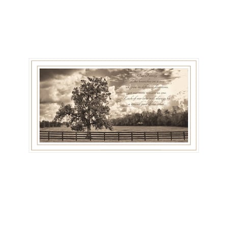 Homeroots Our Family White Framed Print Wall Art 529636