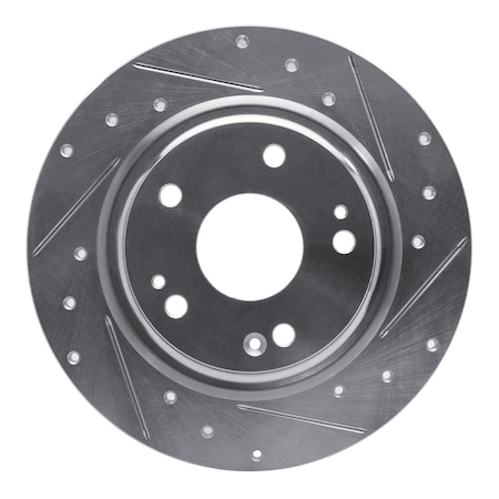 Dynamic Friction Co DFC Brake Rotor - Drilled and Slotted - Silver 631-59068R