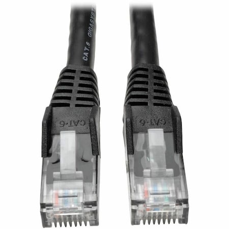 Eaton Tripp Lite Series Cat6 Gigabit Snagless Molded UTP Ethernet Cable RJ45 M/M, PoE, Black, 25 N201-025-BK