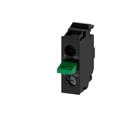 Siemens Contact module with 1 contact element, 1 NO, gold-plated 3SU1400-2AA10-1LA0-ZY19