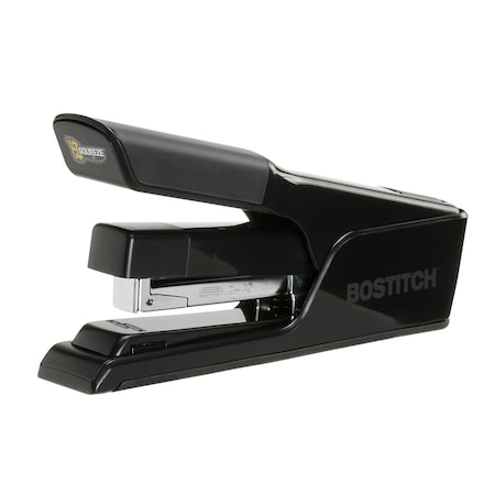 Bostitch EZ Squeeze 40-Sheet Flat Clinch Desktop Stapler, Reduced Effort, Black B9040