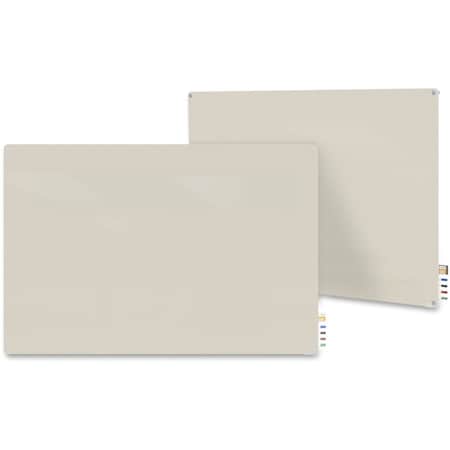 Ghent Dry Erase Board, Glass, 24 in, 36 in, No Frame Frame, Gray, Gloss HMYRN23GY