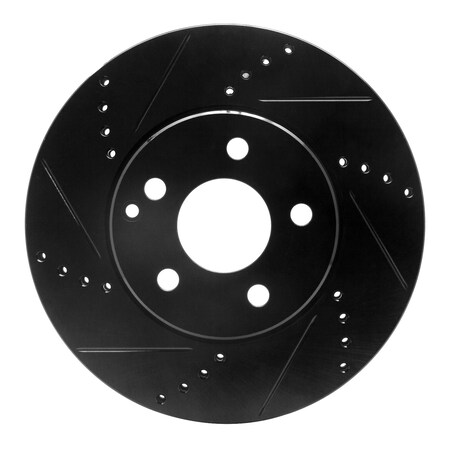 Dynamic Friction Co DFC Brake Rotor - Drilled and Slotted - Black 633-63050L