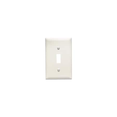 Pass & Seymour Wall Plate, 1 Toggle, Light Almond Nylon, 10PK TP1LACP10