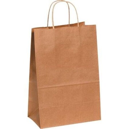 Box Packaging Paper Shopping Bags 13W x 7D x 17H Kraft 250/Pack BGS106K