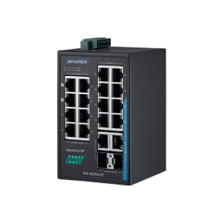 Advantech 16FE+2G  Ind. Switch with EtherNet/IP, W/T. EKI-5626CI-EI-BE