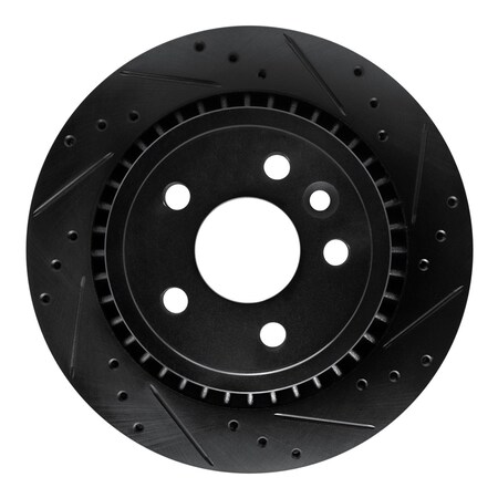 Dynamic Friction Co DFC Brake Rotor - Drilled and Slotted - Black 633-27044R