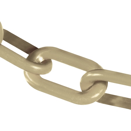Mr. Chain 4" x 100' Army Tan Plastic Safety Chain 40055-100