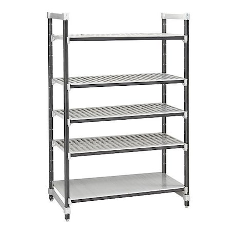Cambro Shelving Unit, 30 in L, Speckled Gray EXU213084VS5480