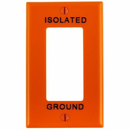 Leviton Decora Wallplate, Standard Size, Gang 1, Orange 80401-IG