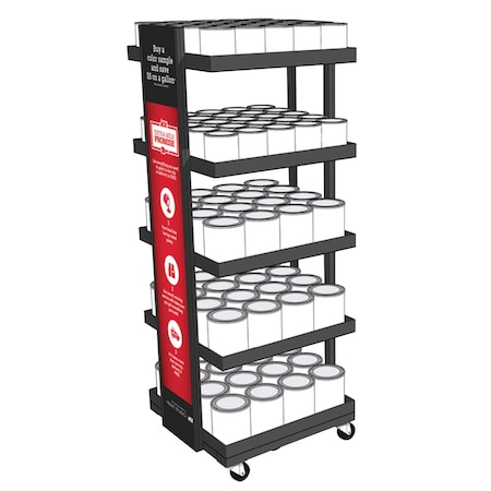 Retail First 47.75 in. H X 17.5 in. W X 17.5 in. D Multicolor Metal Paint Sample Display 51286