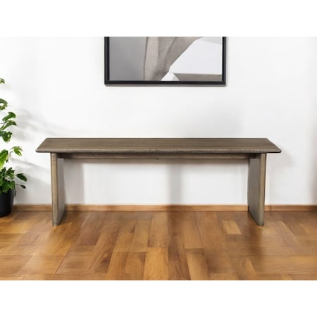 Homeroots 55" Brown Solid Wood Dining Bench 554623