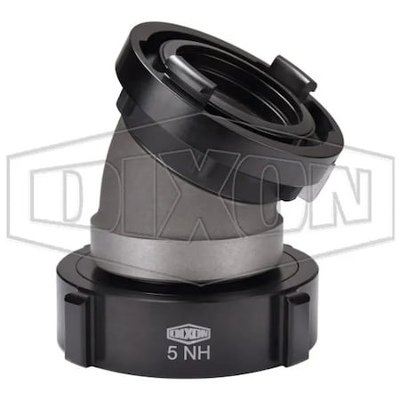 Dixon Rocker Lug Elbow with Buna-N Gasket, 4 x 5 in Nominal, Storz x Female NST NH Swivel End Style, Alu SFSA30-4050F