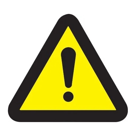 Accuform ISO SAFETY LABEL  GENERAL WARNING LSGW1034