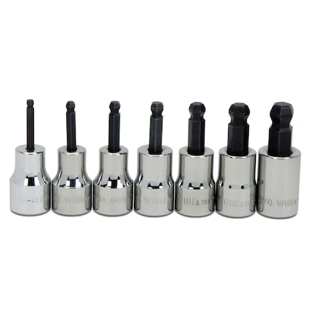Williams 3/8" Drive Ball Hex Socket Set JHWWSBB-7RC