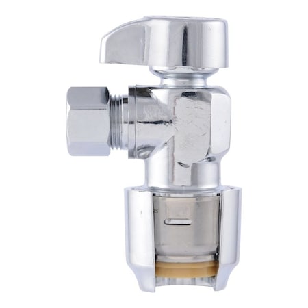 Sharkbite Max Ball Valve, 1/2 x 3/8 in Connection, Push-to-Connect x Compression, 125 psi Pressure UR23036A4