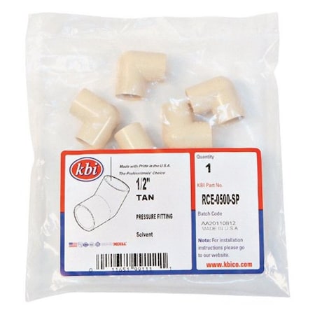 Kbi RCE-0500-SP CPVC 90 deg Elbow 0.5 in. Bg-10 4486411