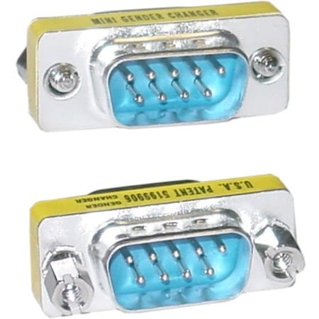 Cable Wholesale Serial Mini Gender Changer / Coupler, DB9 Male to DB9 Male 31D1-07100