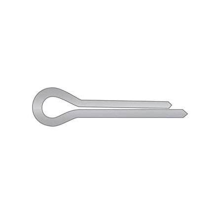 Huyett Cotter Pin, 300-304 Stainless Steel, 0.125 in Dia x 1.750 in Effective Length MS24665-376