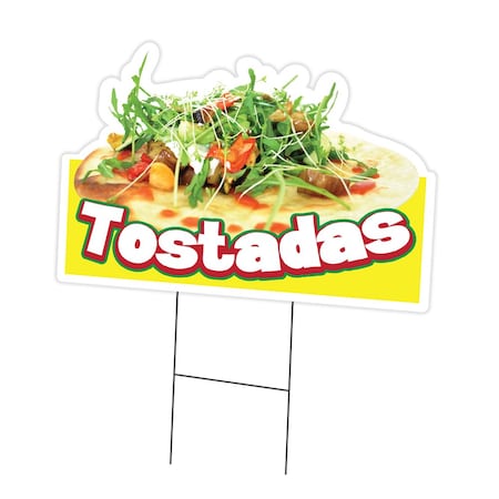 Signmission Tostadas Die Cut Yard Sign & Stake outdoor plastic coroplast window, C-DC-1216-Tostadas19 C-DC-1216-Tostadas19