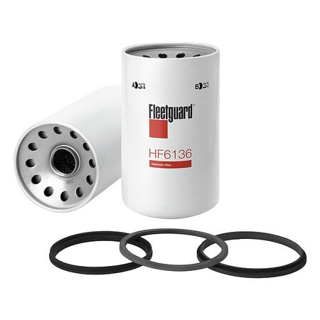 Fleetguard Hydraulic Filter, Spin-On, Cellulose HF6136