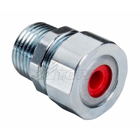 Topaz Strain Relief Flexible Cord Connector, Steel, 1" 100B560