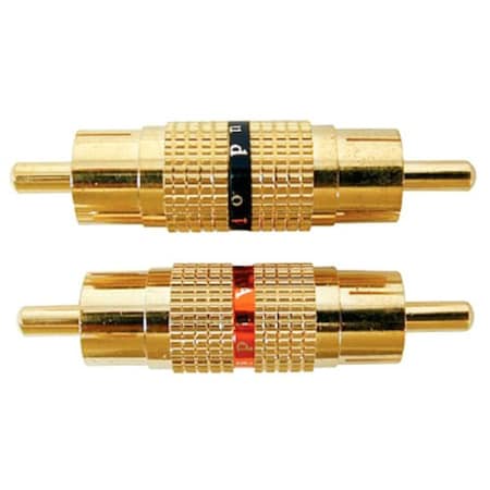 Audiopipe AUDIOP Q120 Male RCA Jack To RCA Jack Coupler - 2-Pack Q120