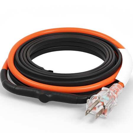 Vevor Self-Regulating Pipe Heating Cable 9FT 5W/FT Heat Tape with Thermostat 5MLTV1-9
