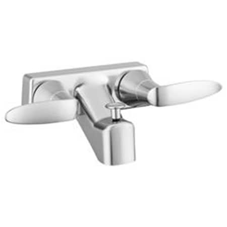Bookazine 4 in. Wall Mount Faucet - Brushed Satin Nickel Plated TI3564248