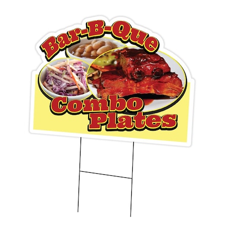 Signmission Bar-B-Que Combo Plates Die Cut Yard & Stake plastic window, 1824-Bar-B-Que Combo Plates C-DC-1824-Bar-B-Que Combo Plates19
