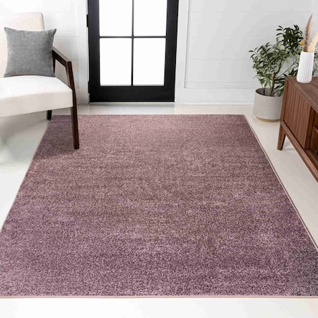 Jonathan Y Haze Solid Low-Pile Light Purple 6 ft. x 9 ft. Area Rug SEU100R-6